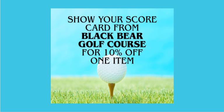Play Golf and get 10% one item